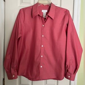 Liz Claiborne Red Long Sleeve Blouse